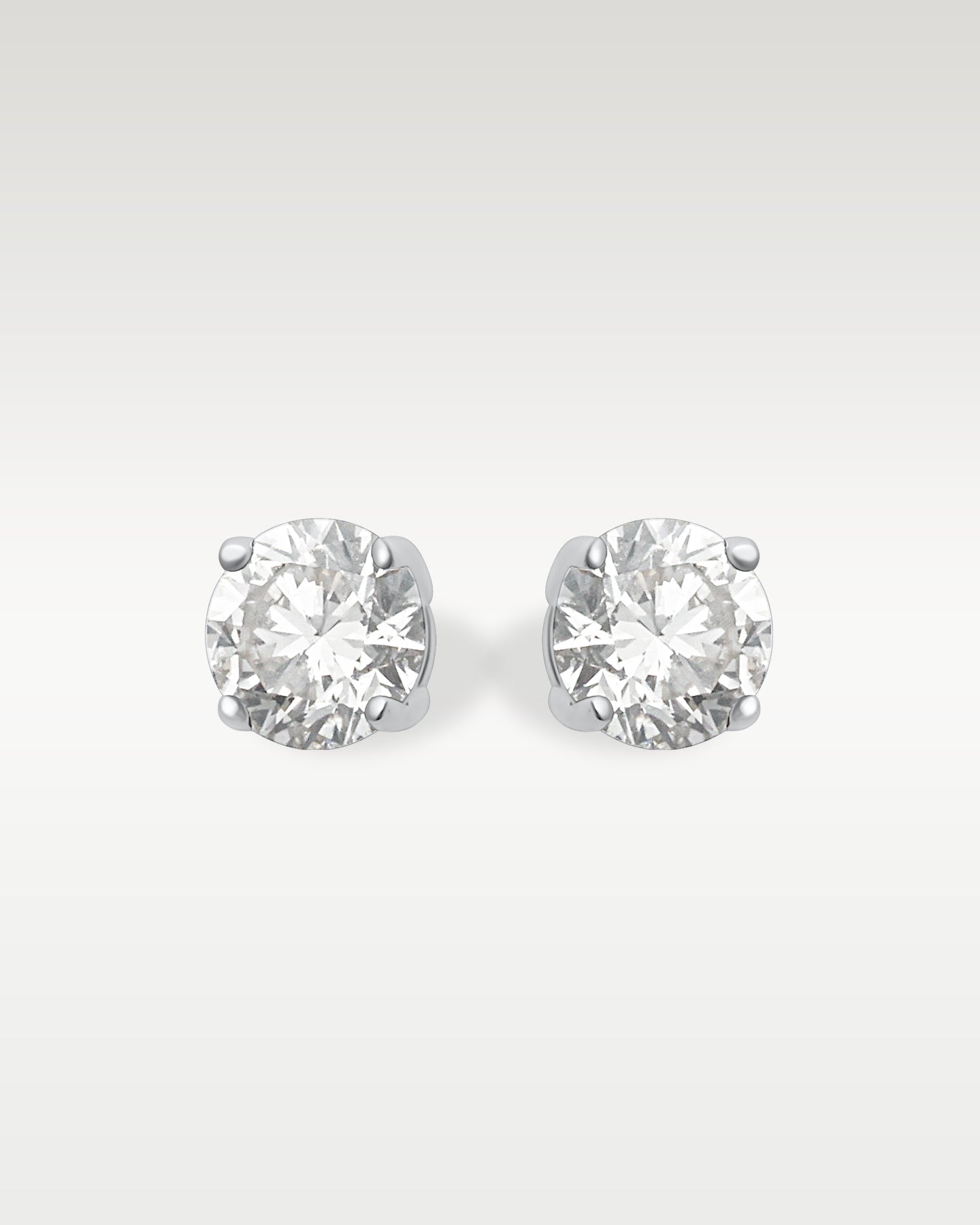 0.75ct Diamond Stud Earrings in 14K White Gold | Frisco, Texas Jewelry Store