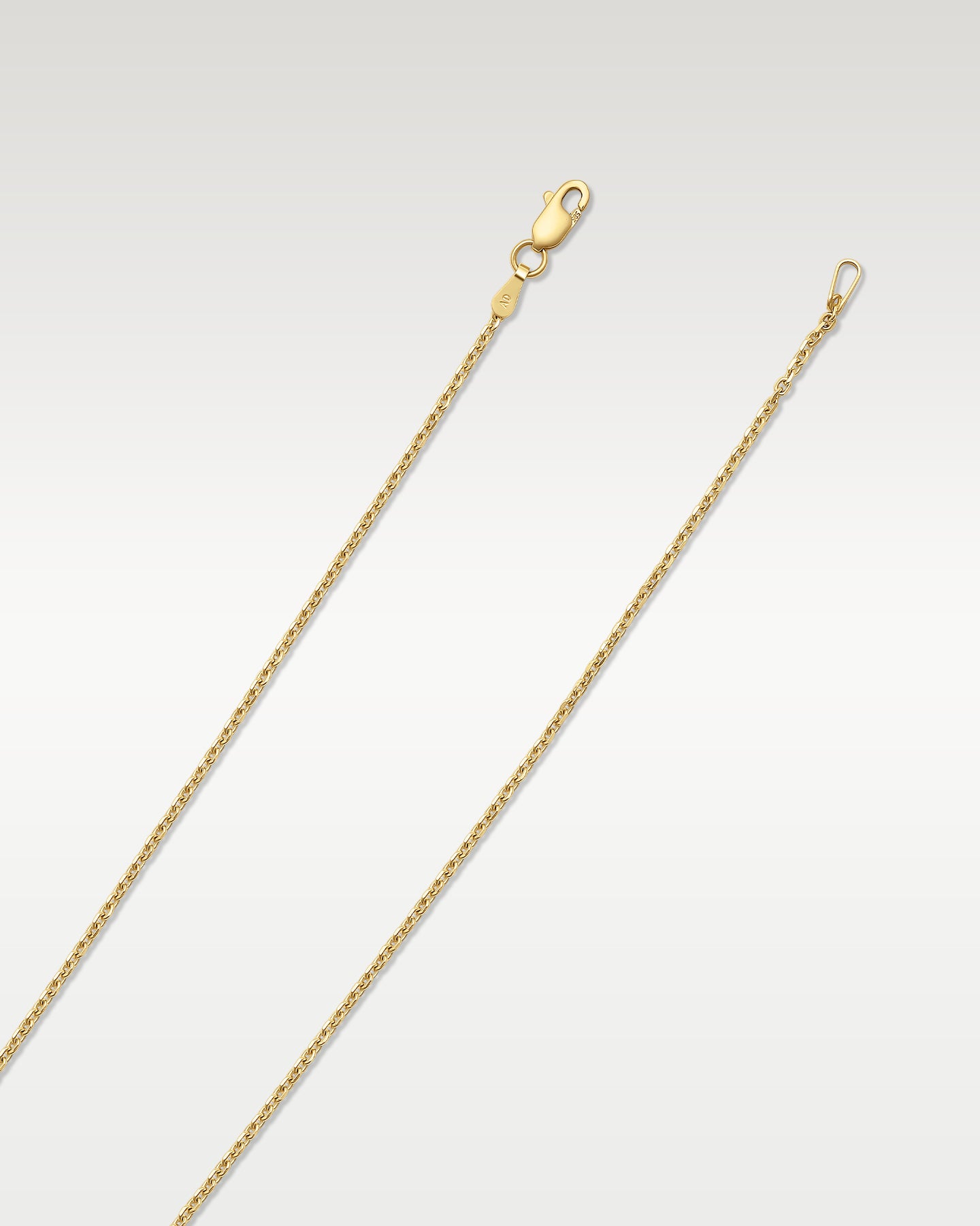 14K Yellow Gold 1.4mm Diamond-Cut Cable Chain