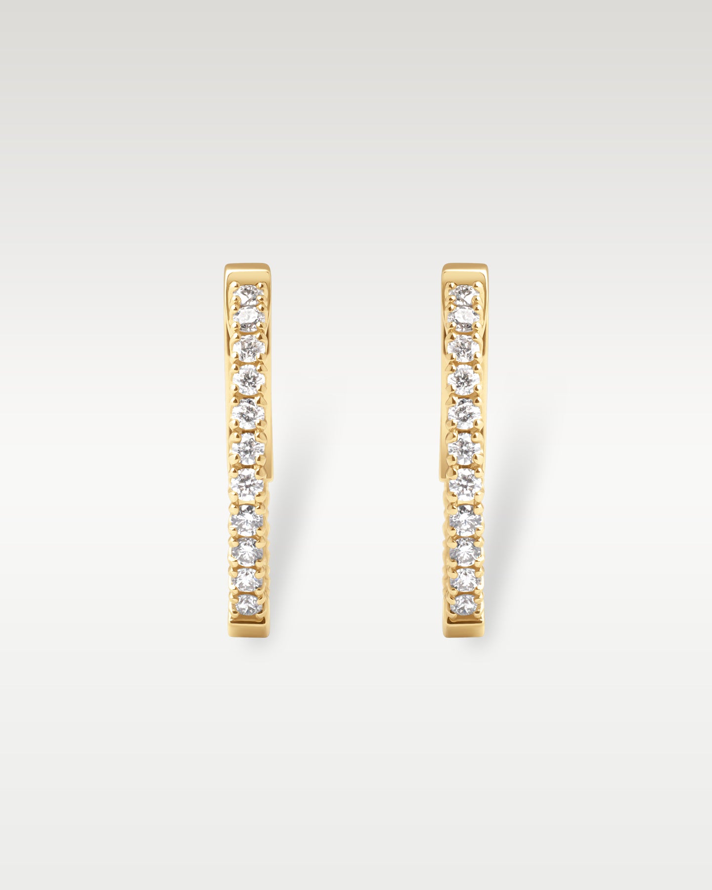 Yellow Gold Diamond Hoop Earrings