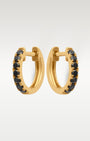 Yellow Gold Black Diamond Huggies | Noah's Fine Jewelry Dallas, Texas