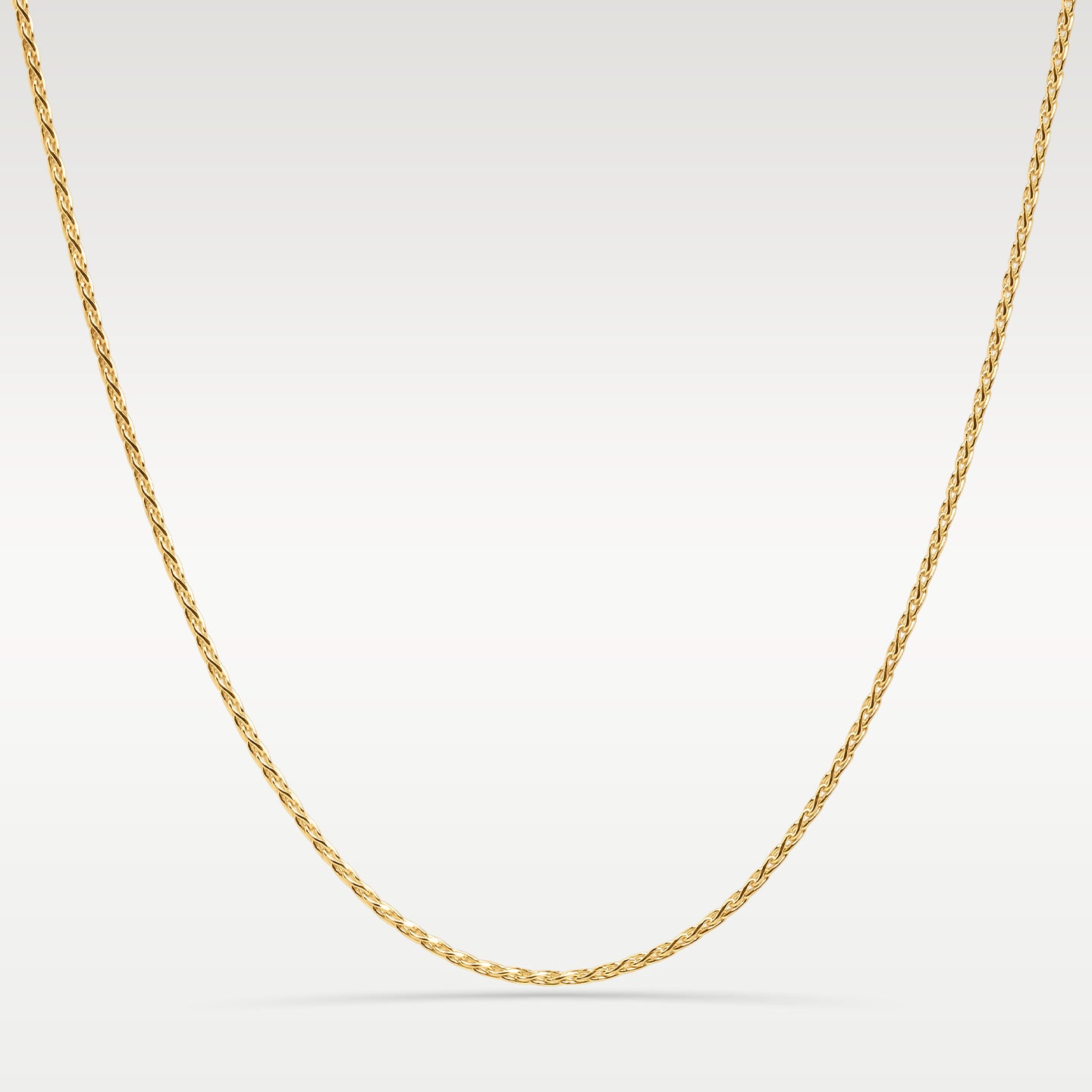 14k Yellow Gold Wheat Chain Necklace