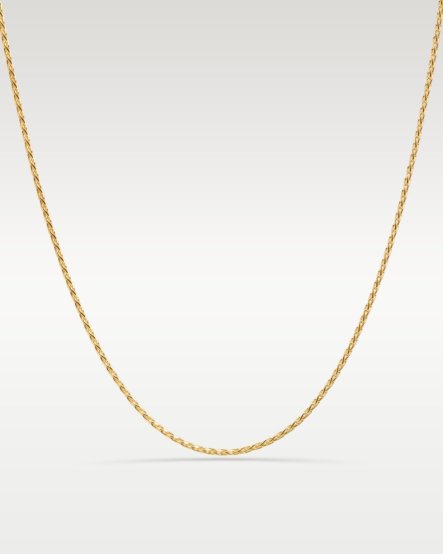 14k Yellow Gold Wheat Chain Necklace