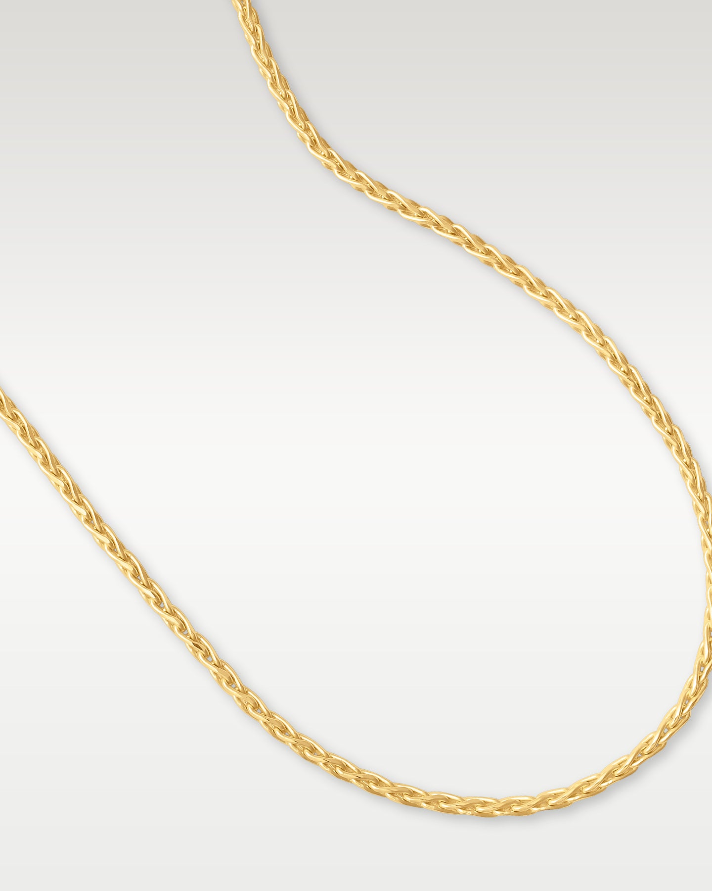 14k Yellow Gold Wheat Chain Necklace
