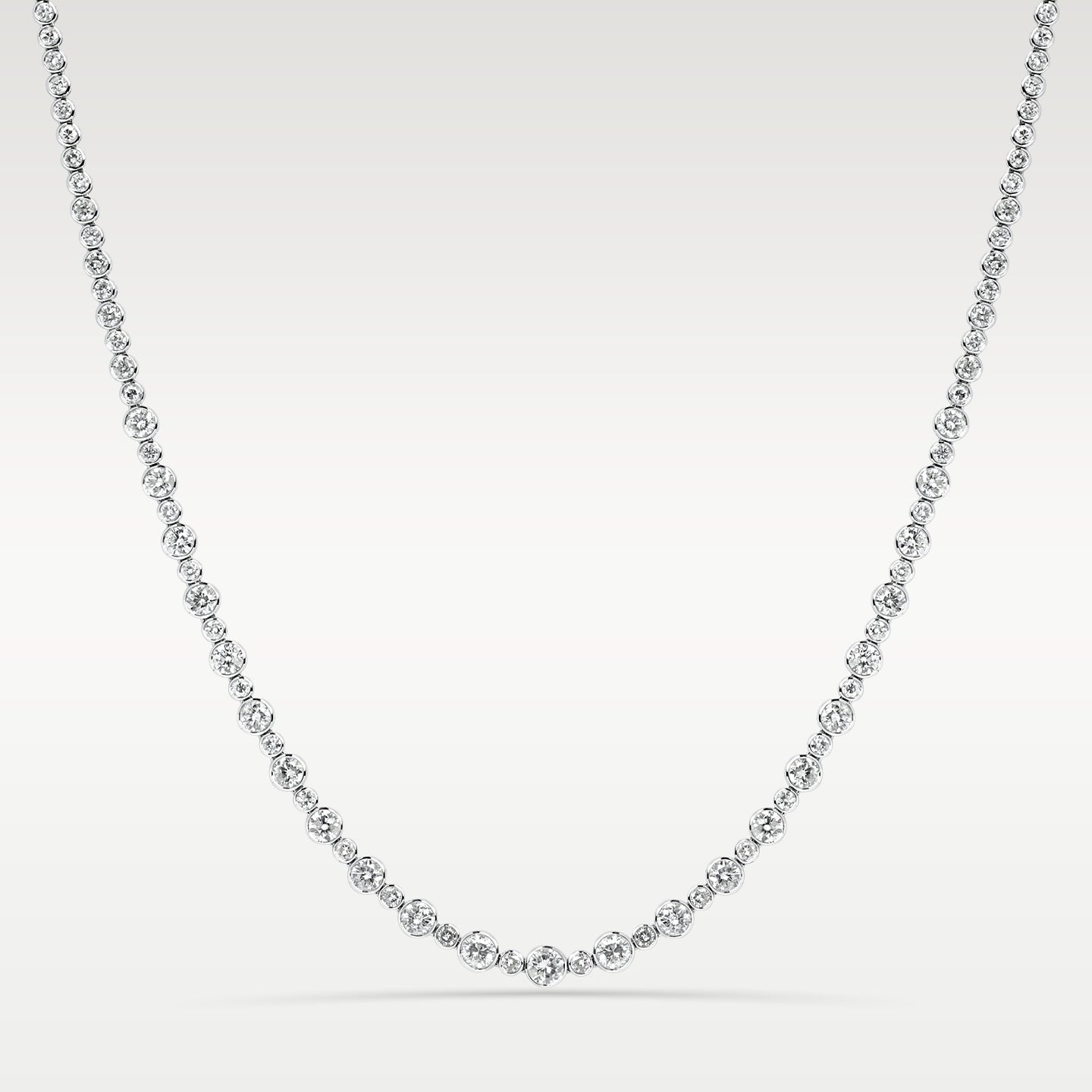 Platinum 14CT Diamond Tennis Necklace at Noah's Fine Watches & Jewelry