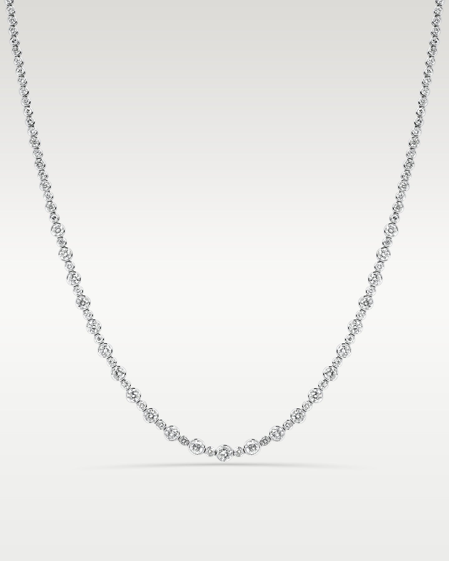 Platinum 14CT Diamond Tennis Necklace at Noah's Fine Watches & Jewelry