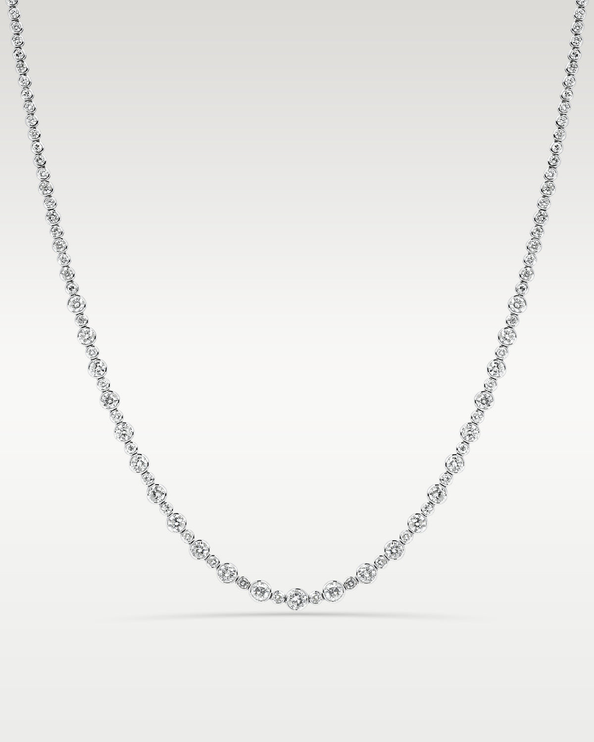 Platinum 14CT Diamond Tennis Necklace at Noah's Fine Watches & Jewelry