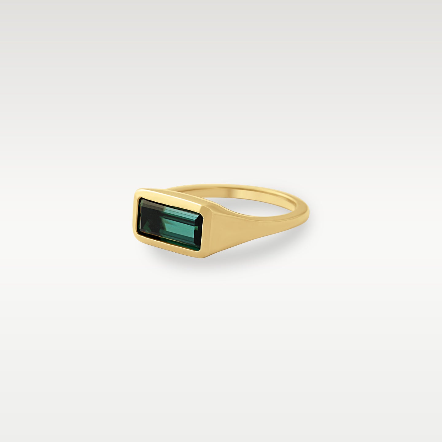 Yellow Gold Tourmaline Signet Ring at Noah's Fine Watches & Jewelry 