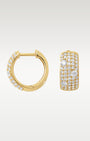 Yellow Gold 1CT Diamond Pave Hoops at Noah's Fine Watches & Jewelry