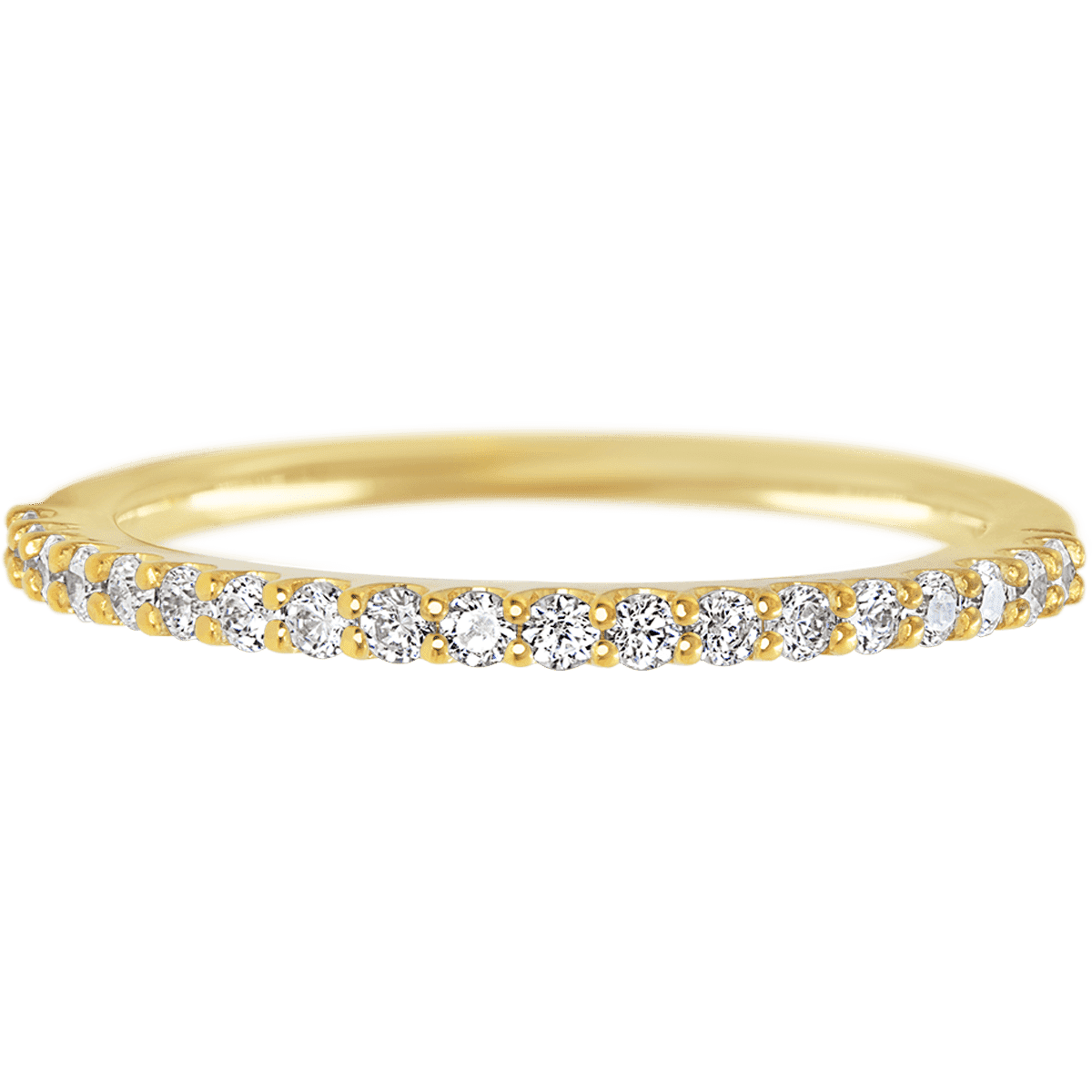 14K Yellow Gold band with 21 Round Lab Grown Diamond having TCW-.32