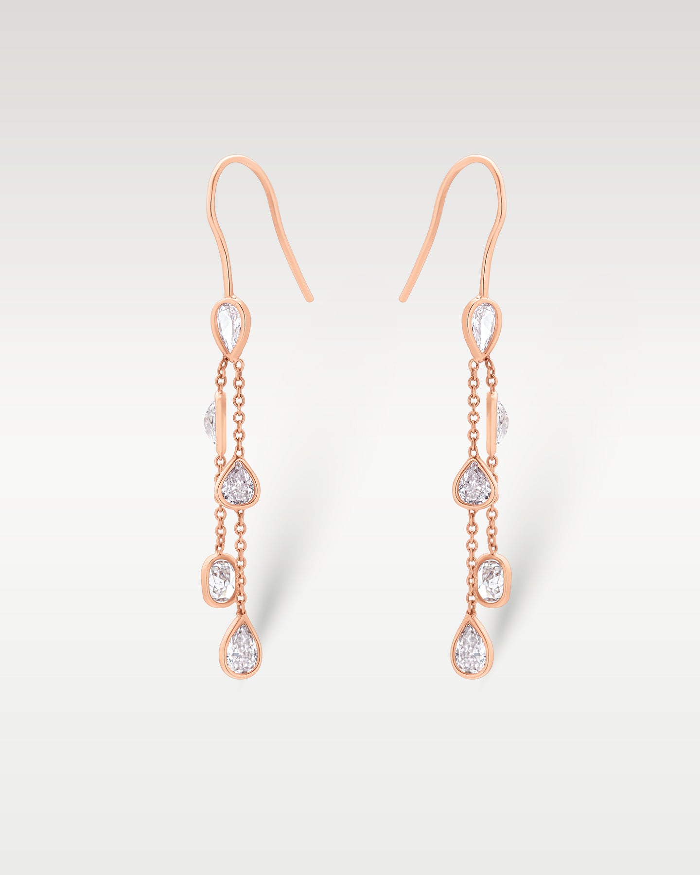 1.99ct Natural Pink Diamond Dangle Earrings in 14K Rose Gold | Frisco, Texas Jewelry Store
