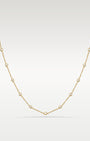Yellow Gold Bezel Set Diamond Station Necklace | Noahs Fine Jewelry & Watches