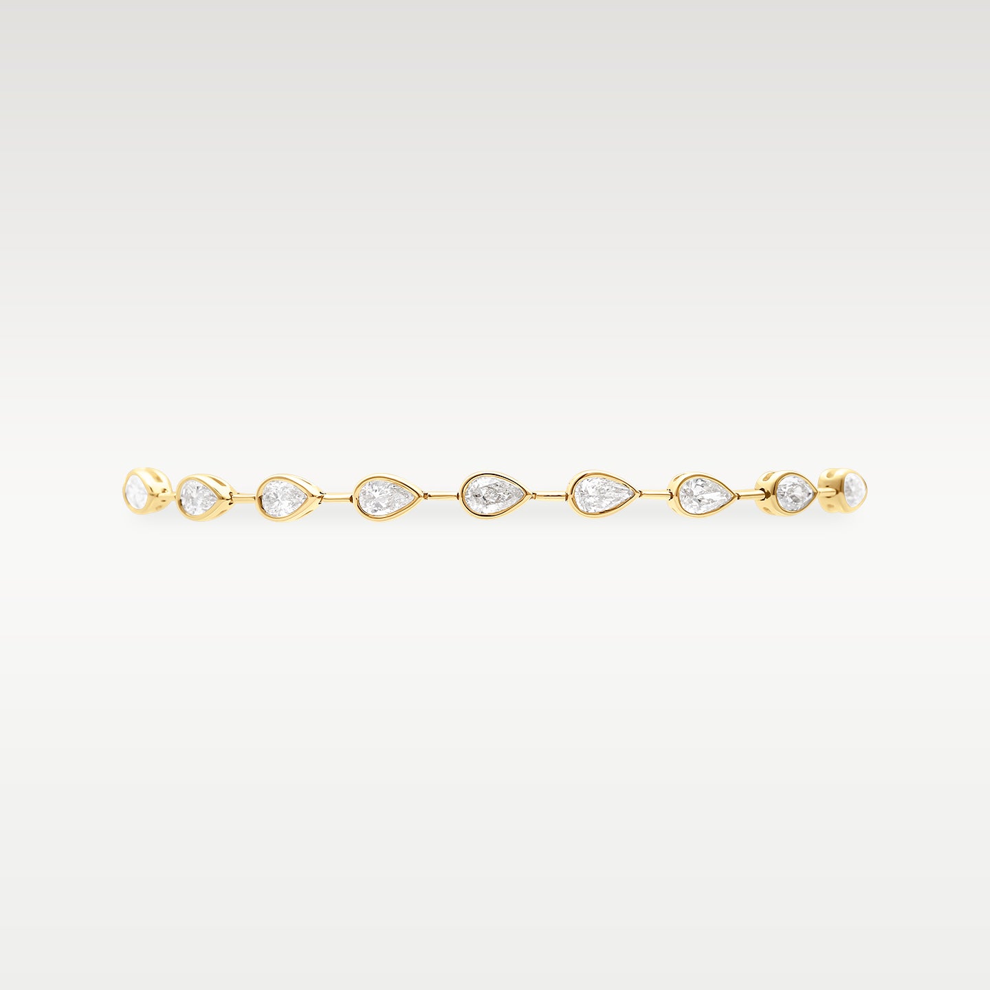 Yellow Gold Bezel Pear Diamond Bracelet | Noah's Fine Gold Jewelry for Women DFW
