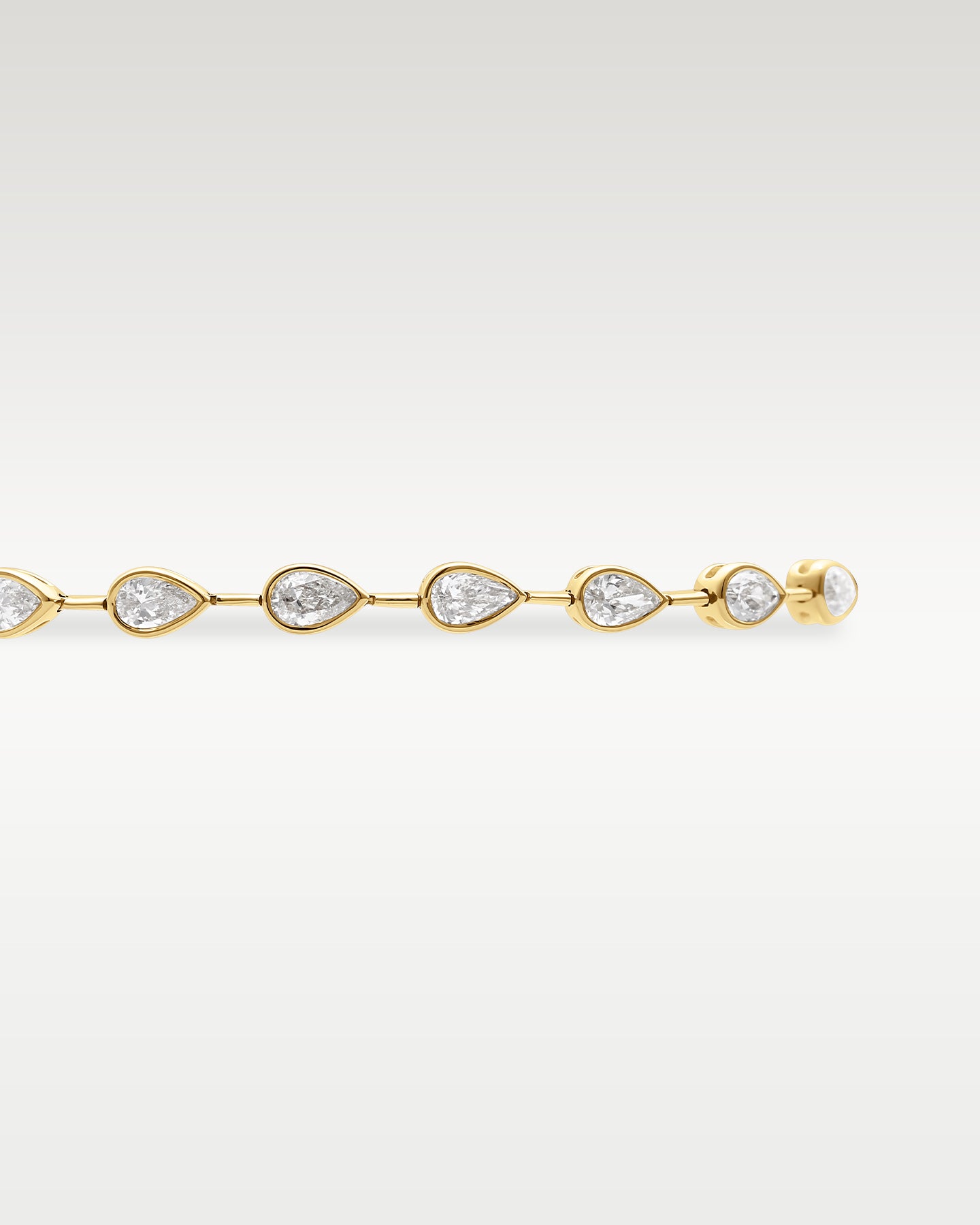 Yellow Gold Bezel Pear Diamond Bracelet | Noah's Fine Gold Jewelry for Women DFW