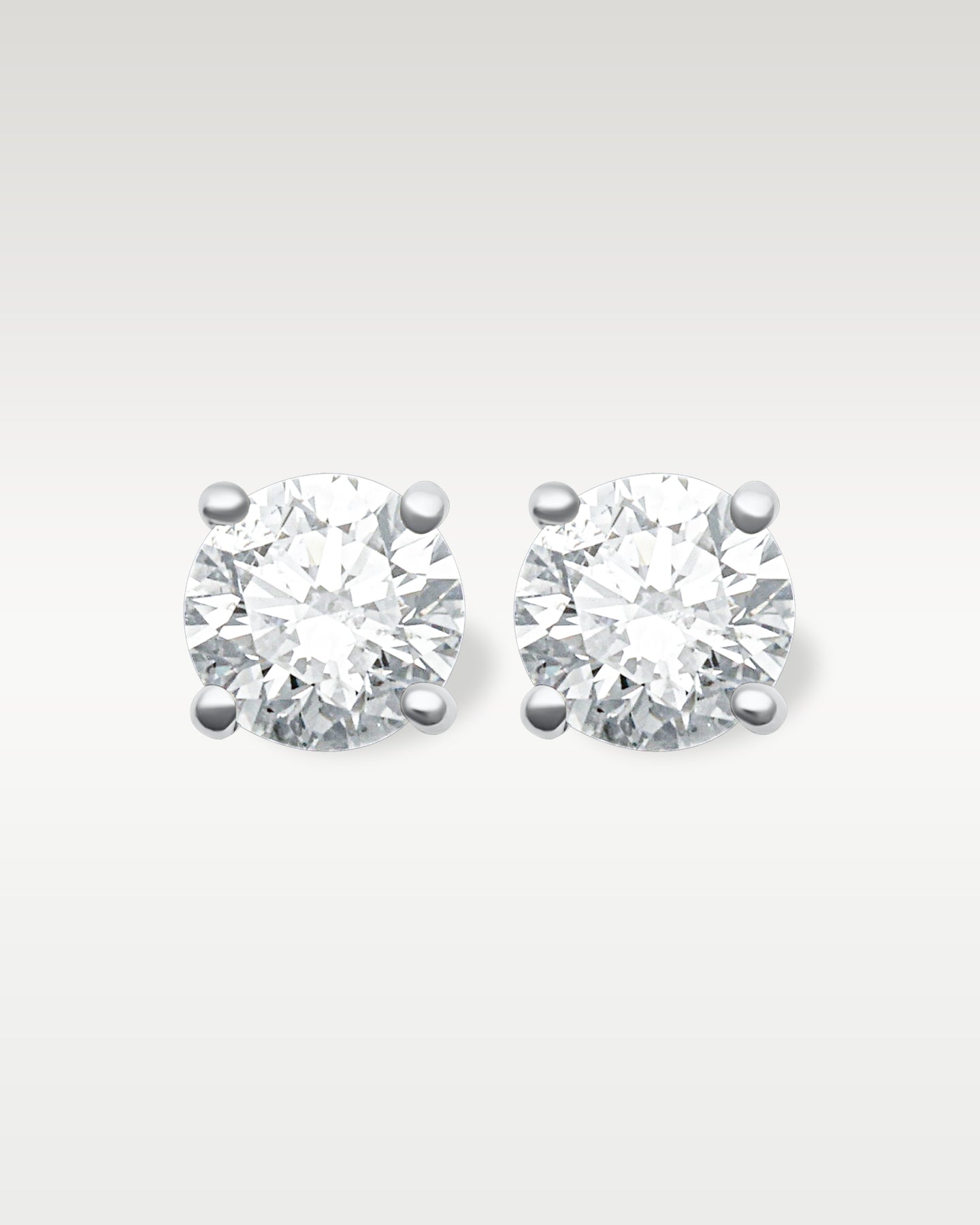 14K White Gold 1.80ct GIA-Certified Diamond Stud Earrings