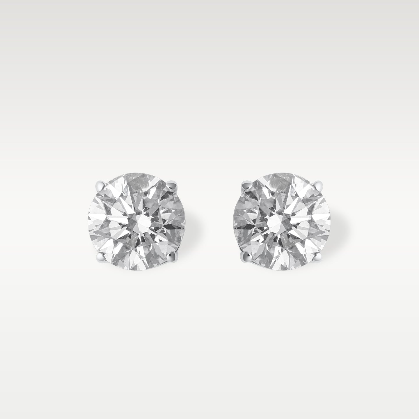 14K White Gold 2.00CT Diamond Studs | Noah's Fine Jewelry Texas