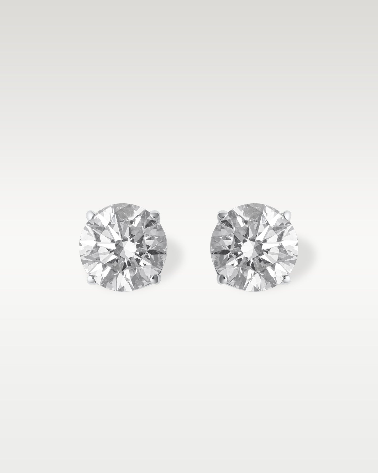 14K White Gold 2.00CT Diamond Studs | Noah's Fine Jewelry Texas