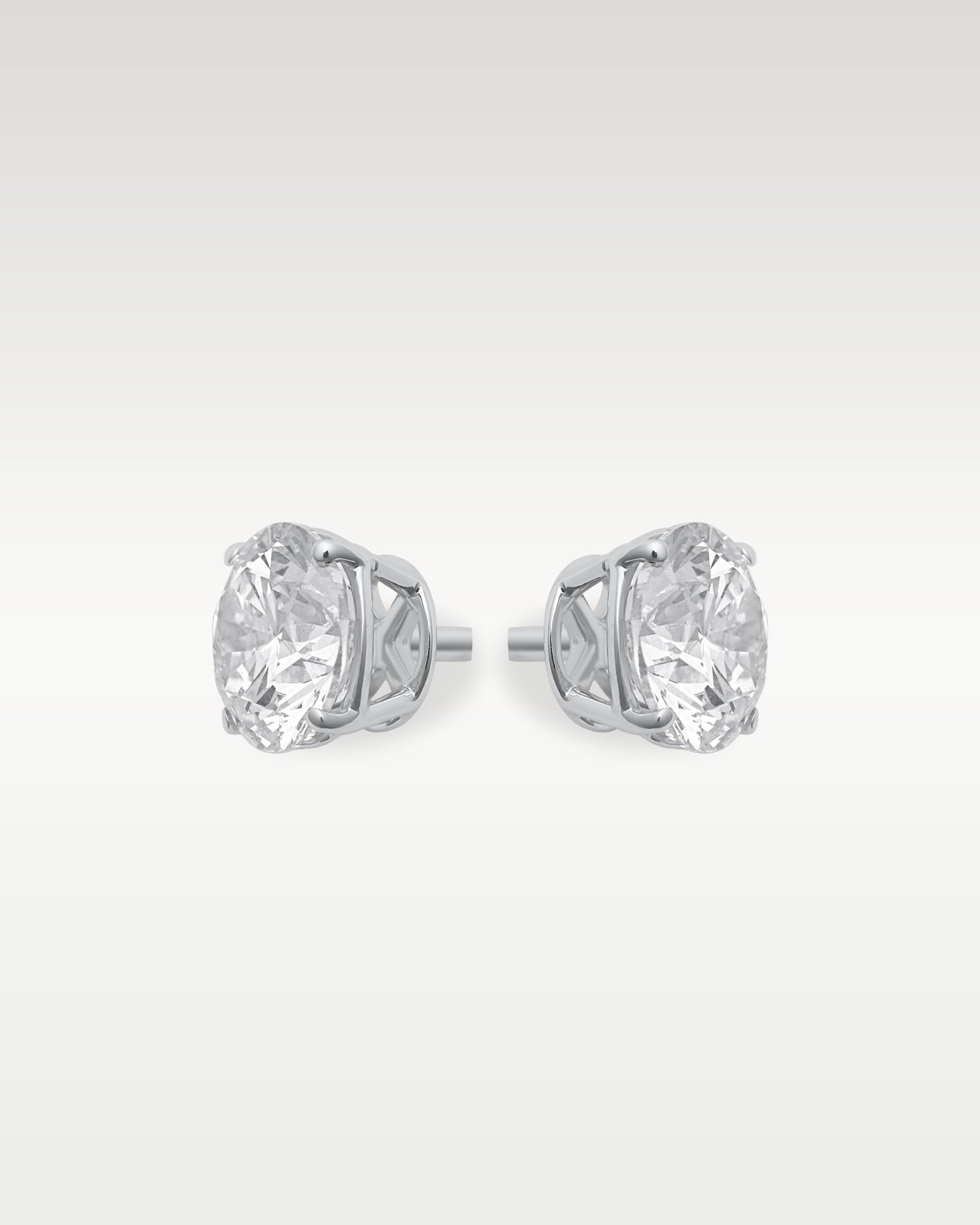 14K White Gold 2.00CT Diamond Studs | Noah's Fine Jewelry Texas