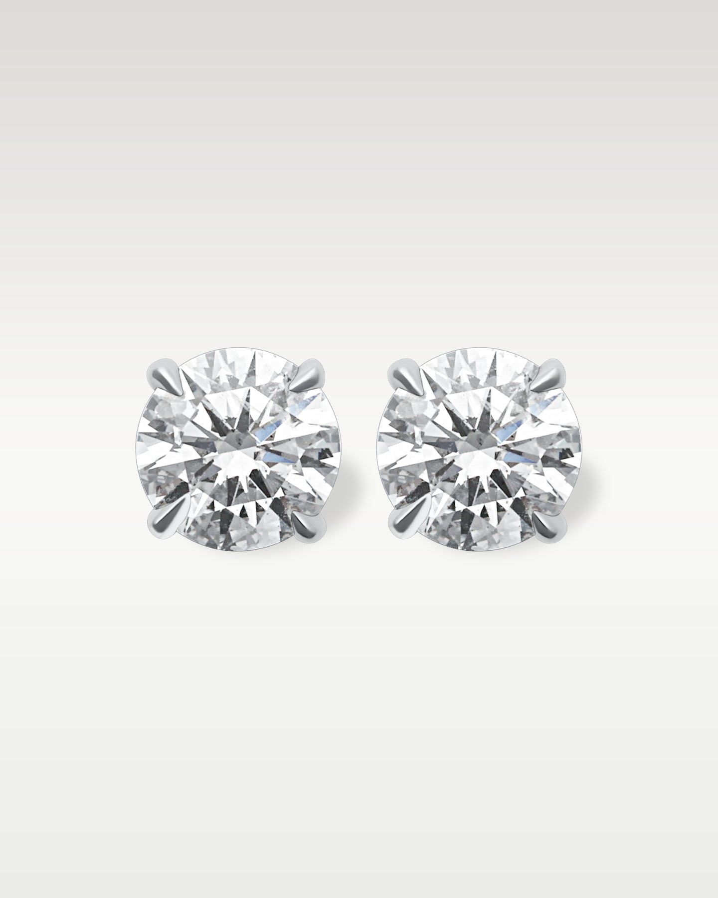 14K White Gold 2.06ct Diamond Stud Earrings
