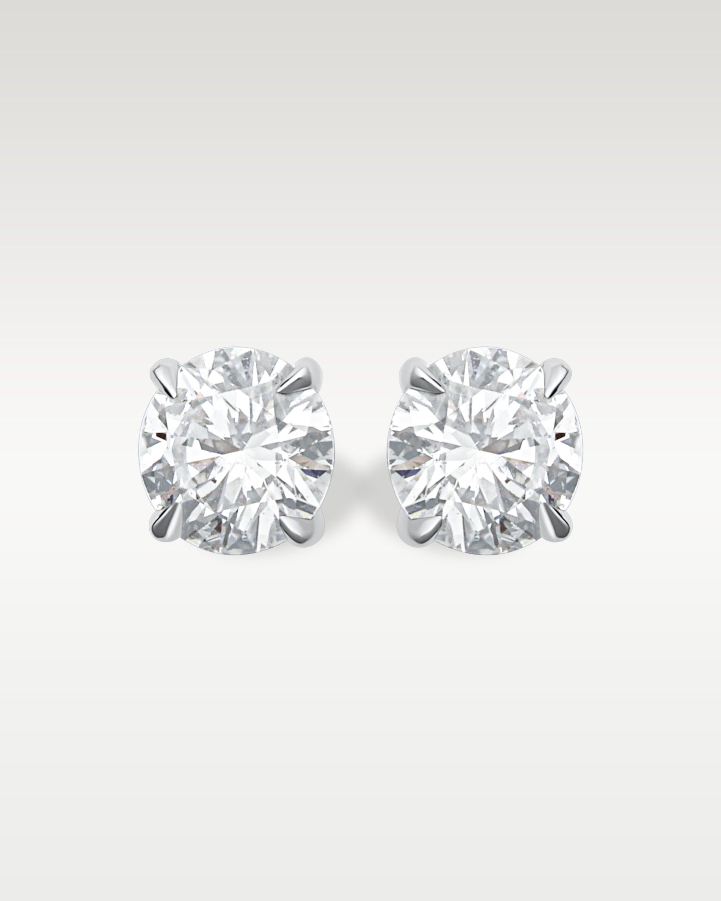 14K White Gold 2.06ct Diamond Stud Earrings