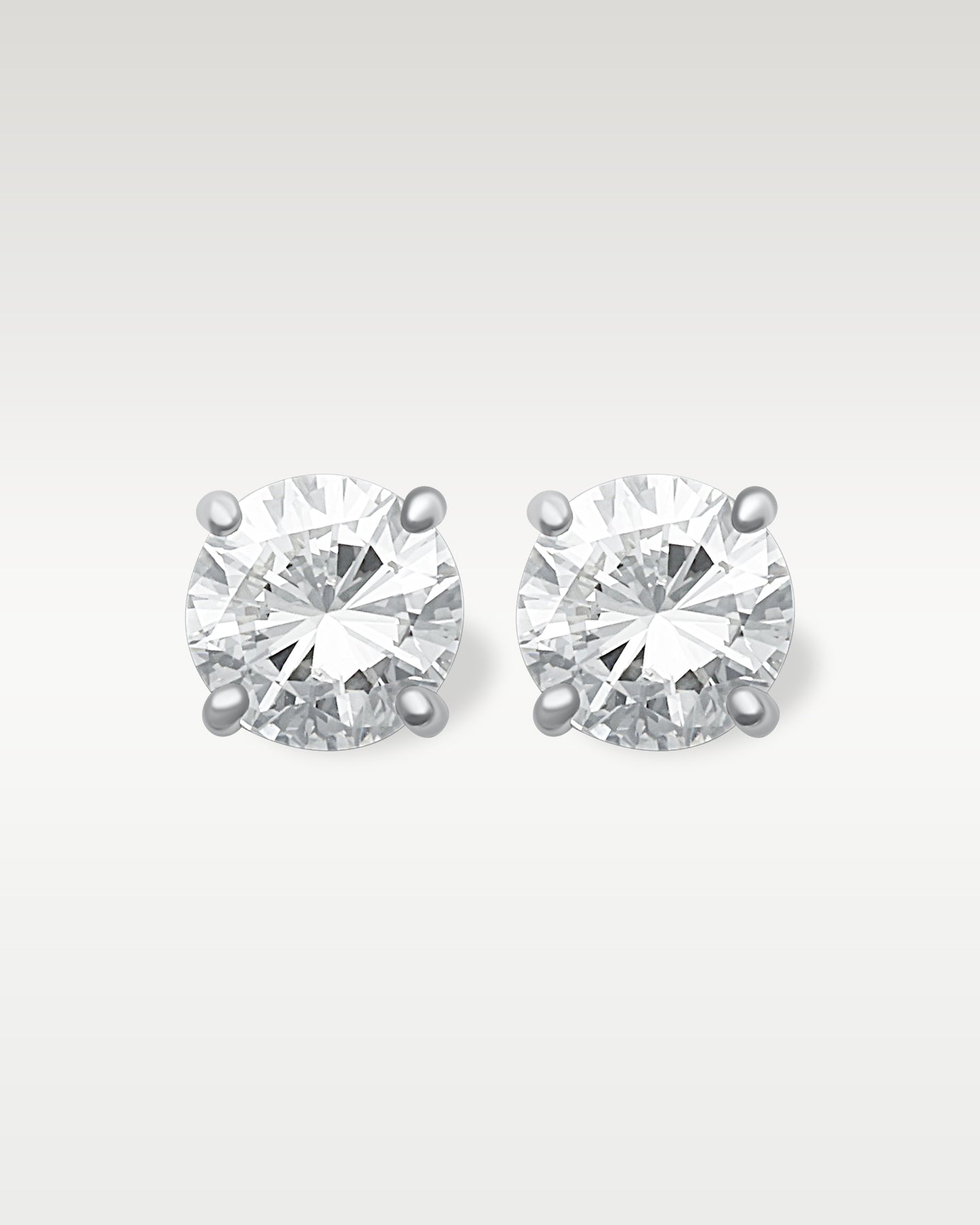 14K White Gold 2.29ct Diamond Stud Earrings | Frisco, Texas Jewelry Store