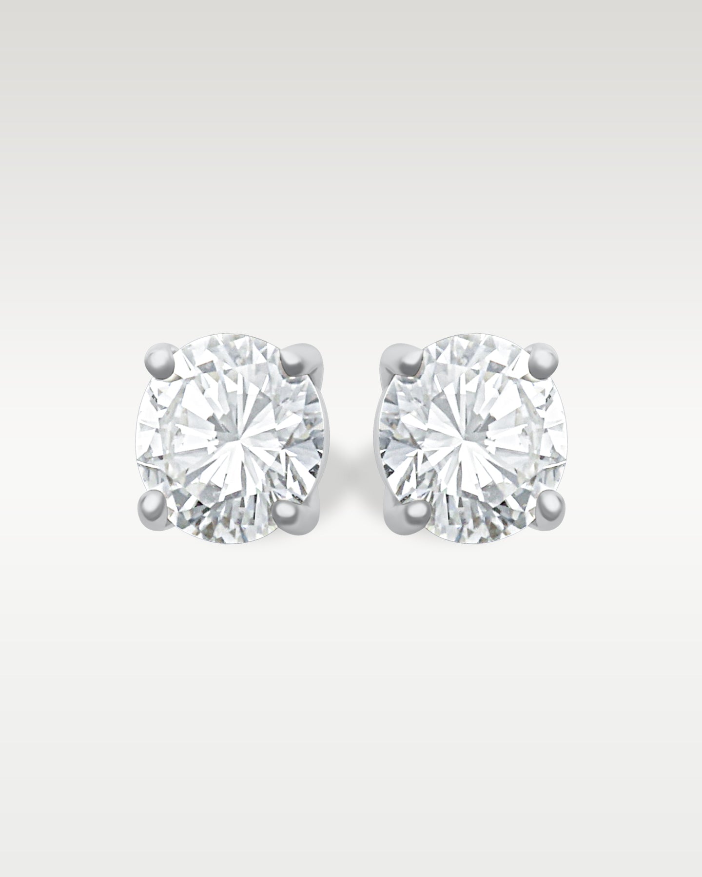 14K White Gold 2.29ct Diamond Stud Earrings | Frisco, Texas Jewelry Store