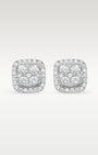 14K White Gold Diamond Cluster Studs | Noah's Fine Jewelery Frisco, TX