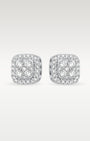 14K White Gold Diamond Cluster Studs | Noah's Fine Jewelery Frisco, TX