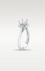 14K White Gold Diamond Halo Semi-Mount Ring Setting