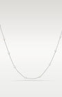 14K White Gold Pearl Station Necklace | Noah's Fine Jewelry Dallas, Texas