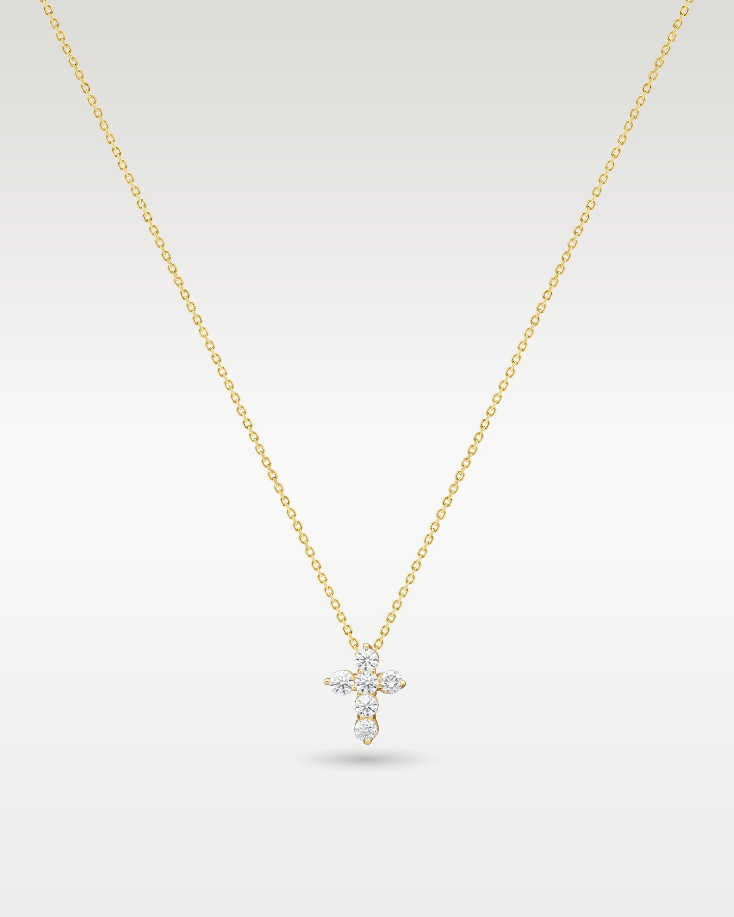 14K Yellow Gold 1.50ct Diamond Cross Pendant