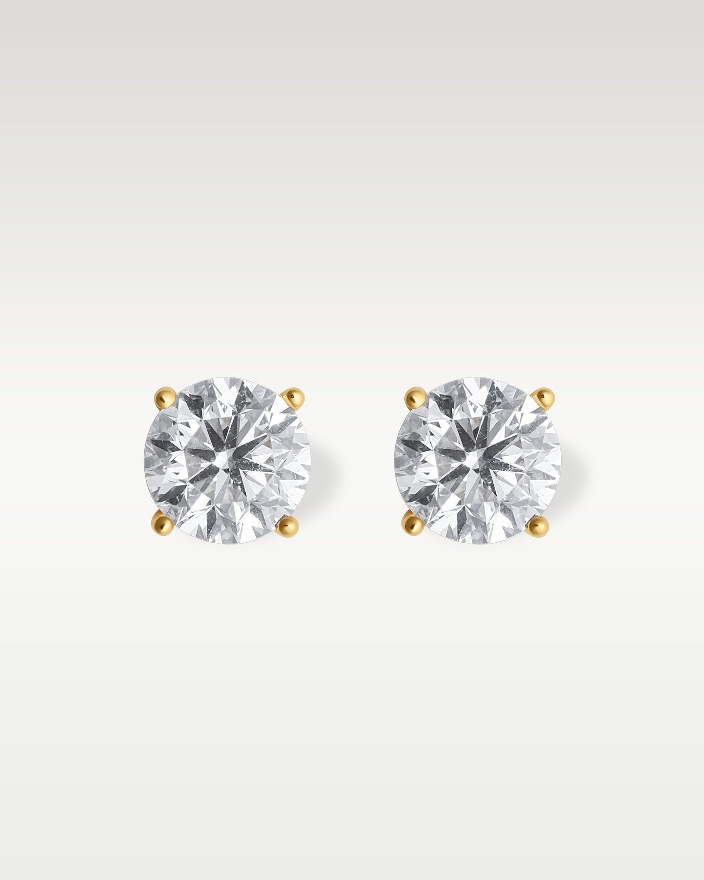 14K Yellow Gold 2.00CT Diamond Studs | Grand Caliber Watches DFW