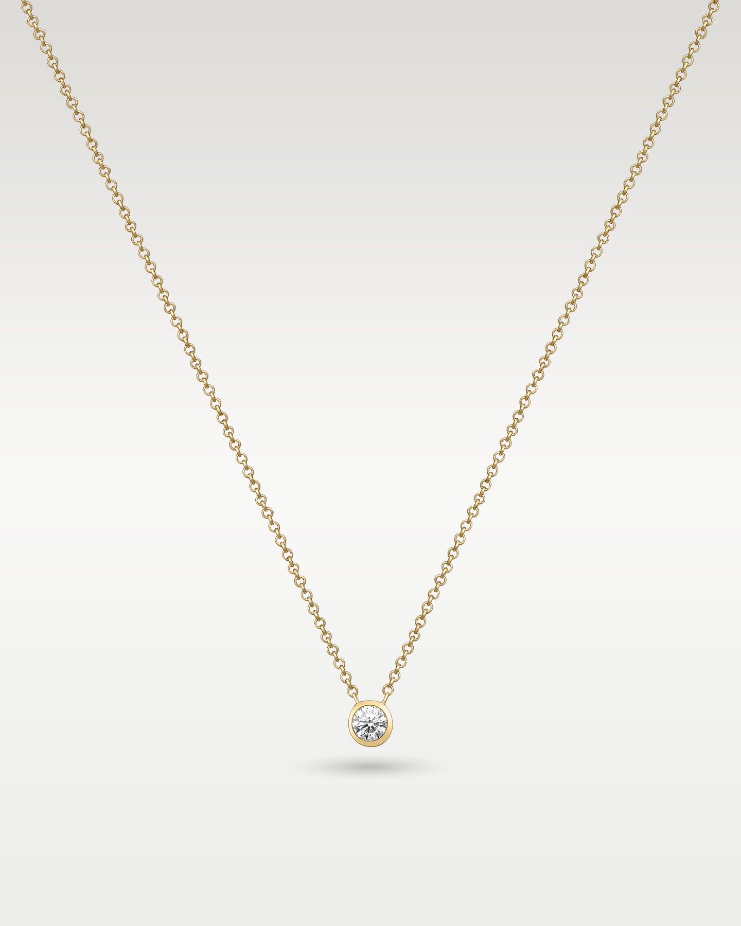 14K Yellow Gold Diamond Bezel Cross Pendant Necklace