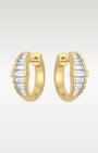 Yellow Gold Graduated Diamond Huggies | Noah's Fine Jewelry Dallas, Texas