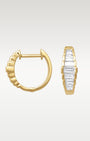 Yellow Gold Graduated Diamond Huggies | Noah's Fine Jewelry Dallas, Texas
