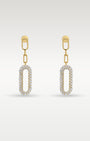 14K Yellow Gold Paperclip Diamond Drop Earrings | Noah's Fine Jewlery Frisco, TX