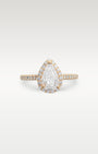 Rose Gold Pear Shaped Diamond Engagement Ring | Noah's Fine Watches and Jewelry