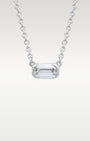 14k White Gold 1.00ct Emerald Cut Pendant at Noah's Fine Watches & Jewelry | Frisco, Texas Jewelry Store