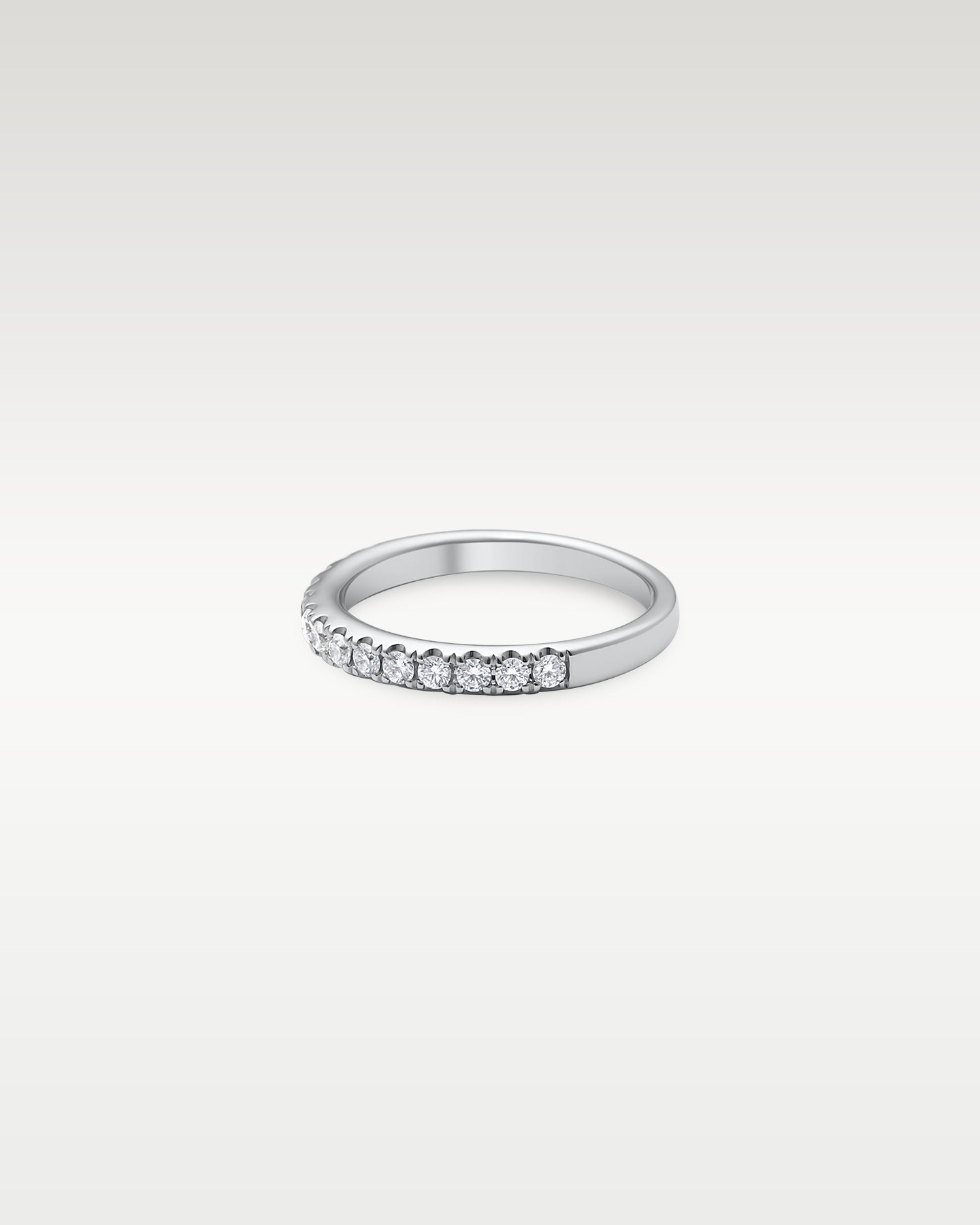 14k White Gold Half-Coverage Diamond Band | Noah's Fine Jewelry Frisco
