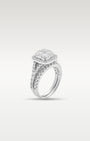 White Gold Round Diamond Cluster Engagement Ring | Noah's Fine Jewelry and Watches