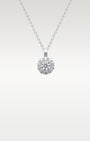 14k White Gold Diamond Cluster Pendant