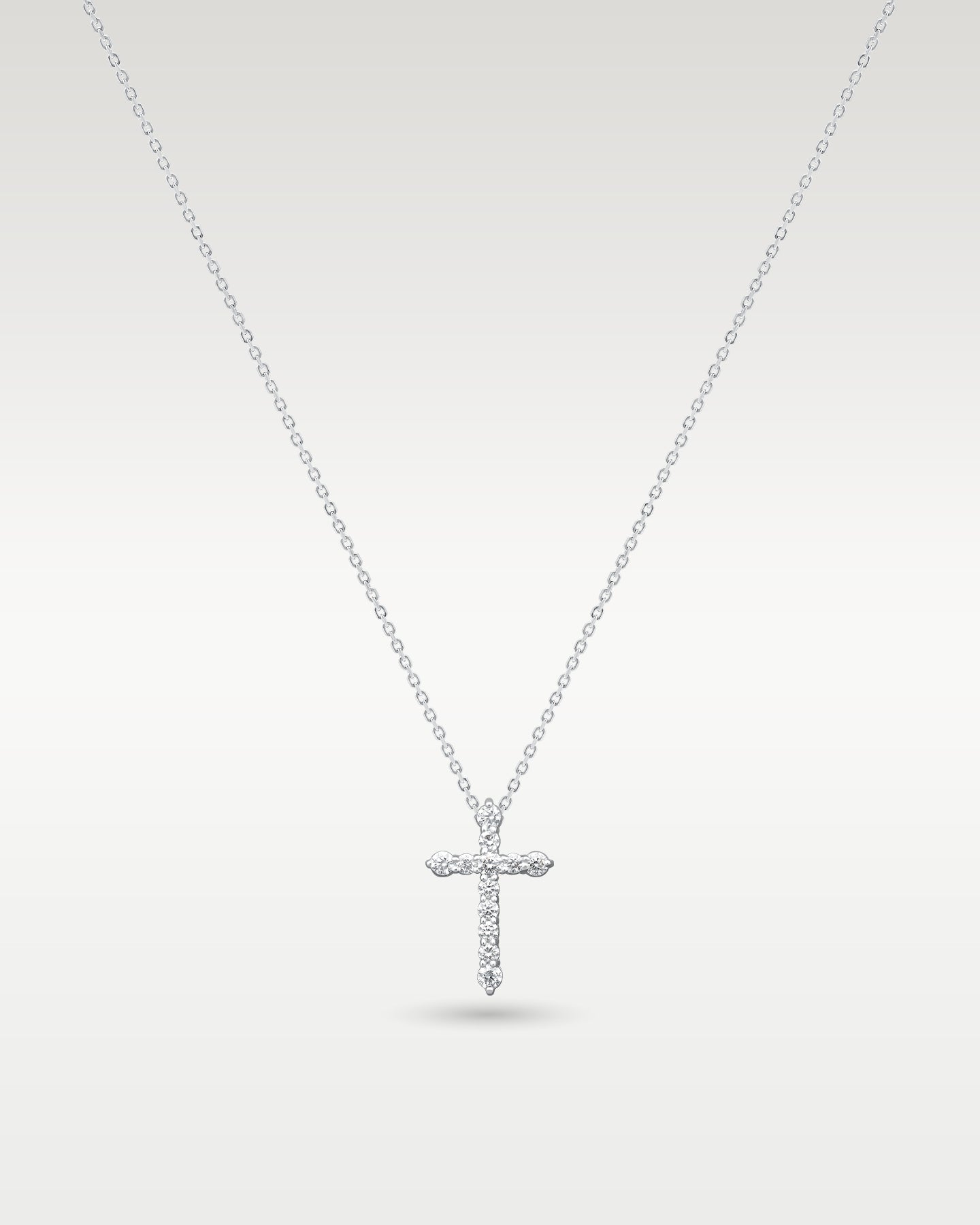 14k White Gold Diamond Cross Pendant Necklace | Frisco, Texas Watch & Jewelry
