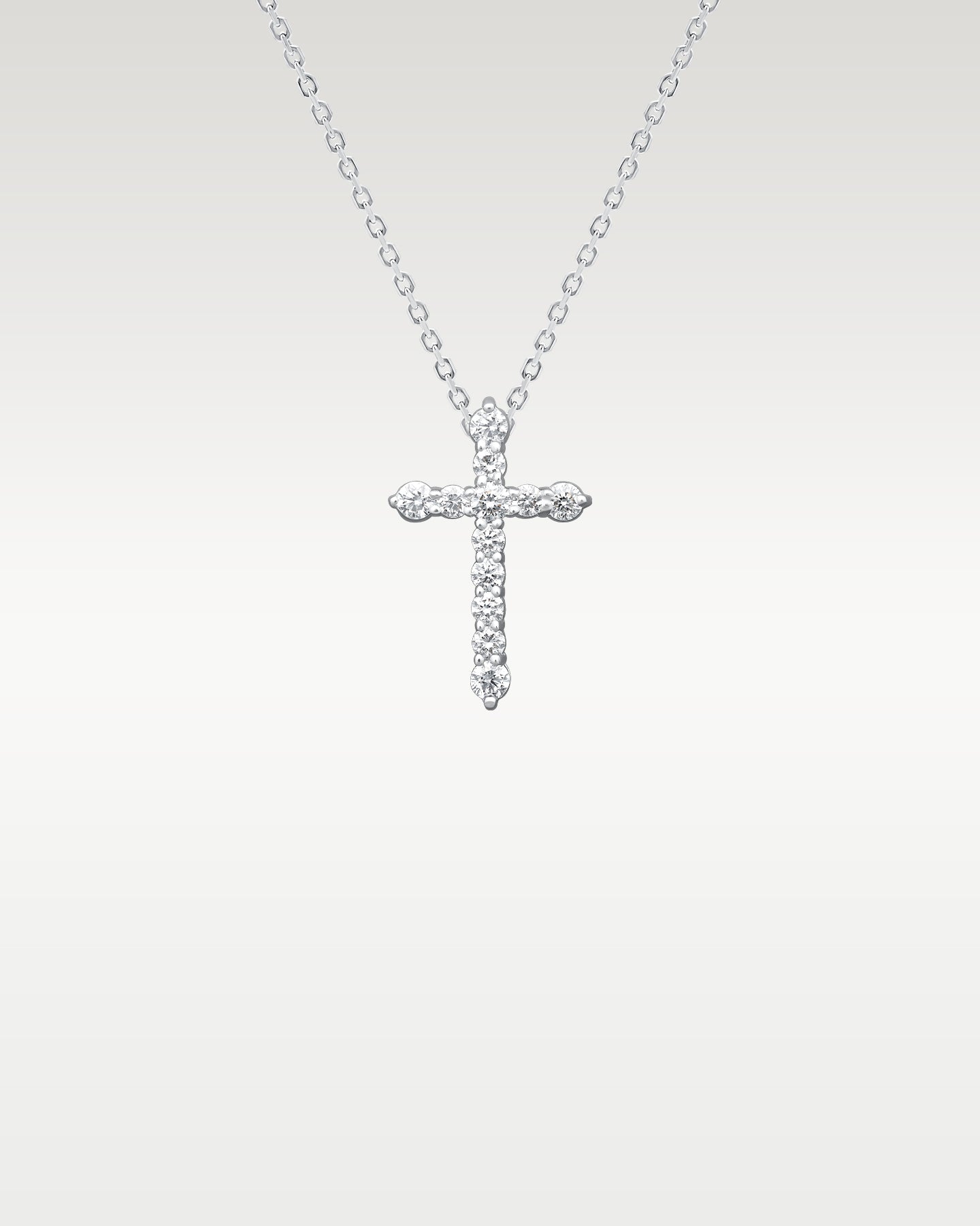 14k White Gold Diamond Cross Pendant Necklace | Frisco, Texas Watch & Jewelry