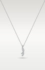 14k White Gold Diamond Twist Pendant