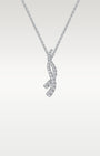 14k White Gold Diamond Twist Pendant