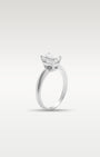 White Gold Emerald Diamond Solitaire Engagement Ring | Noah's Fine Jewelry and Watches