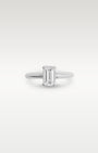 White Gold Emerald Diamond Solitaire Engagement Ring | Noah's Fine Jewelry and Watches