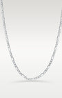 14k White Gold Figaro Chain Necklace | Noah's Fine Jewelry Dallas, Texas