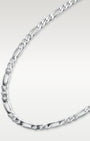 14k White Gold Figaro Chain Necklace | Noah's Fine Jewelry Dallas, Texas
