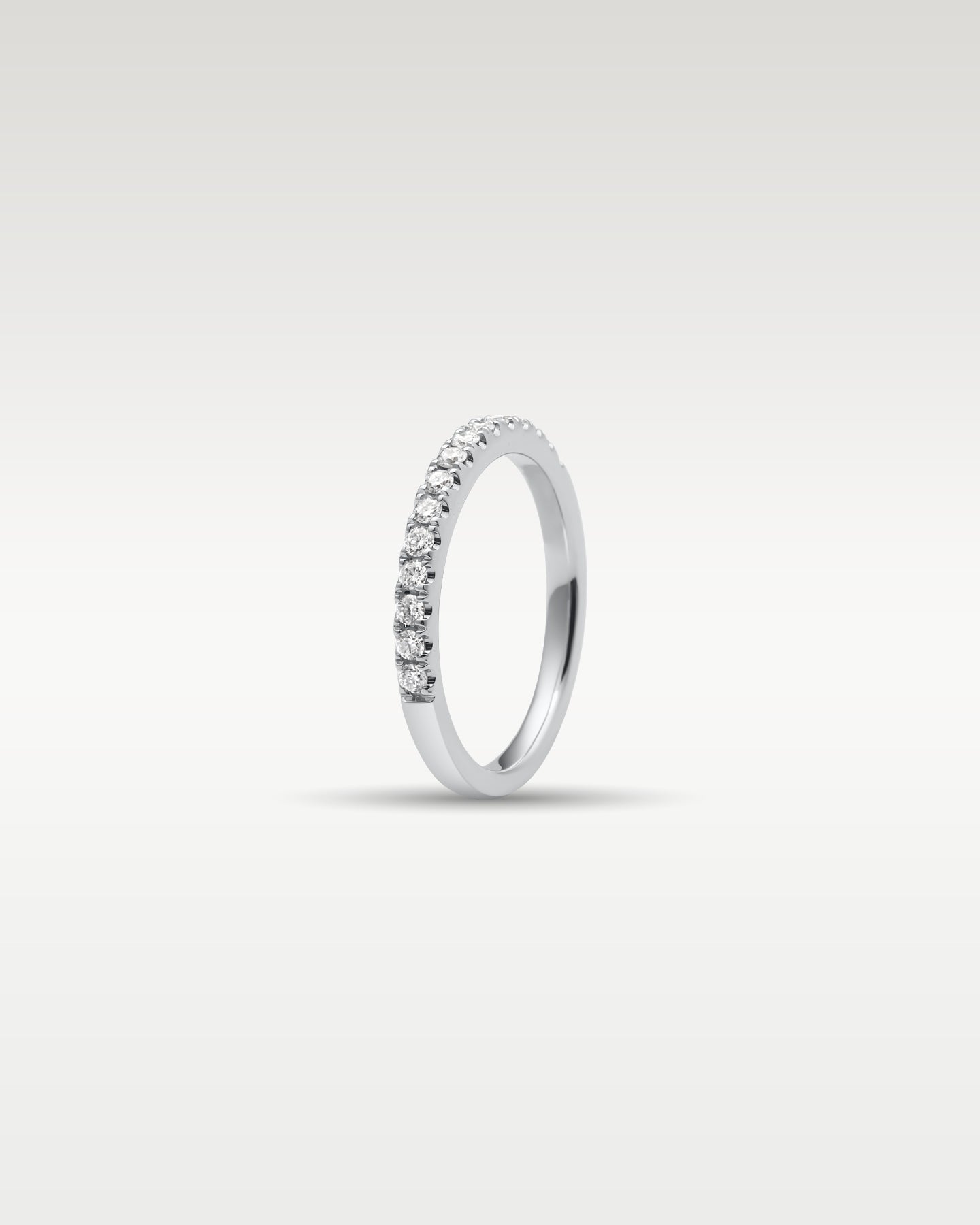 White Gold Half Coverage Diamond Band | Noah's Fine Jewelry Frisco, TX