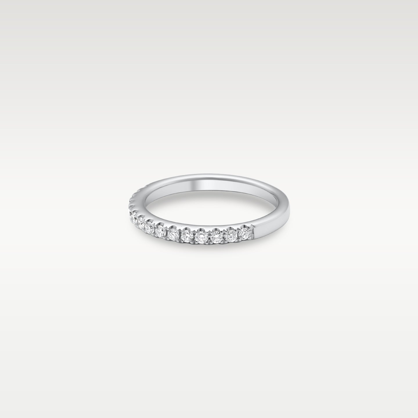 White Gold Half Coverage Diamond Band | Noah's Fine Jewelry Frisco, TX